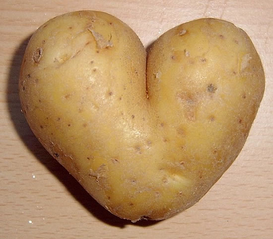 Hjärtformad potatis